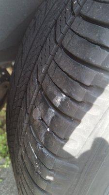 Tire plug/patch combo (approved method by NHTSA) performed by Costco tire tech