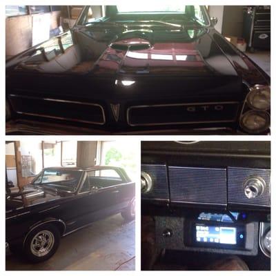 65 GTO with the new XM Commander Touch.  Nice addition to this beast without taking away from its original look!