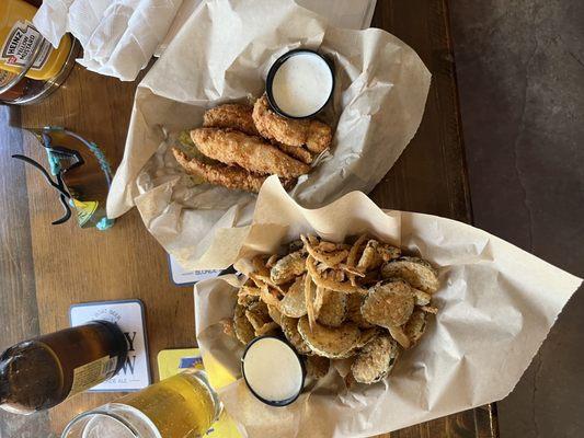 Tenders and Fried Pickles