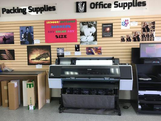 We can do large format printing from pictures to banner's all in the same day.