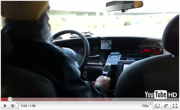 STITA driver texting while driving on the freeway on 22 October 2010