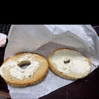 Barely any cream cheese