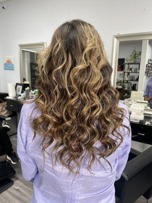 highlights and hairstyle