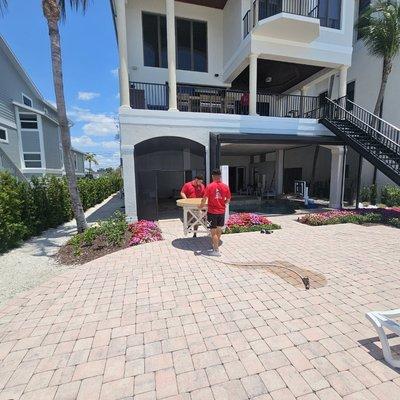 Two movers completing  a move in bonita beach florida