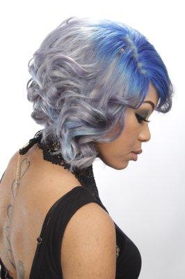 Feeling Blue...... order your custom wig today!