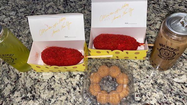 Hot Cheeto mozzarella, coffee boba, churro donut