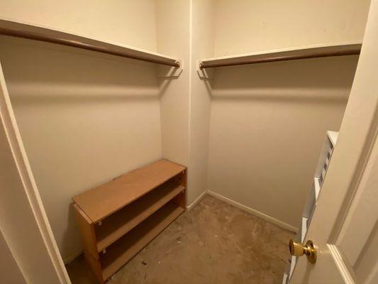 Old closet converted into vanity area