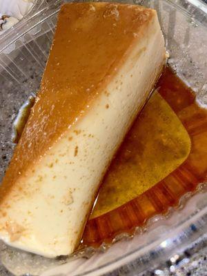 Flan slice.