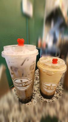 Taro Milktea and Brown Sugar Milktea