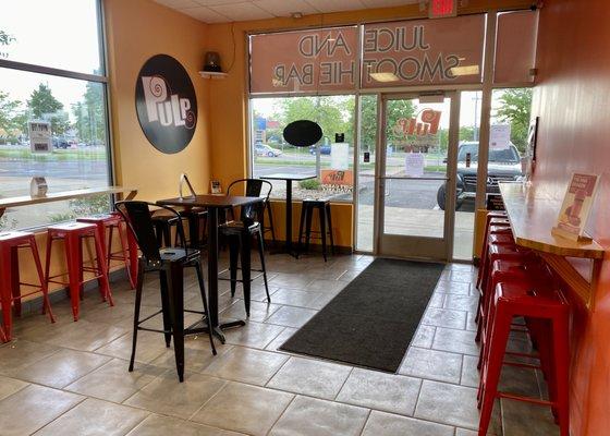 Seating area of restaurant