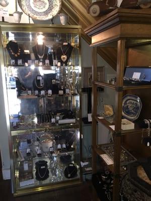 Large selection of fine Estate & other Sterling Silver & Gold jewelry pieces.  We buy quality silver and other jewelry.  Please inquire.