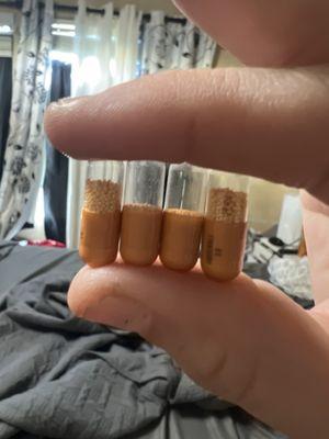 Pills that were not filled properly