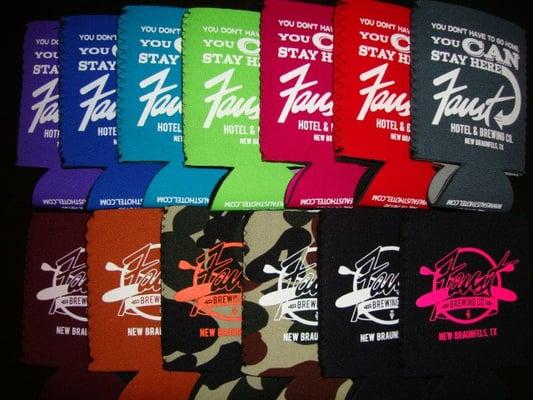 some koozies for the Historic Faust Hotel, New Braunfels TX.