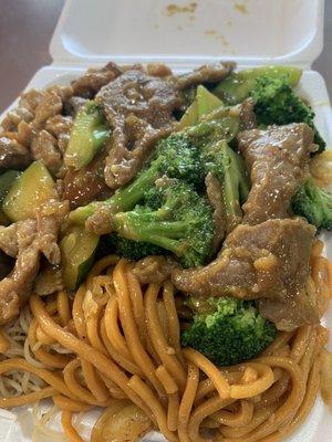 Chow Mein Beef and Broccoli