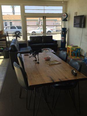 Table and comfortable chairs for getting some work done