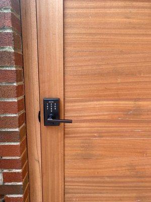 Residential electronic touchscreen lock installation