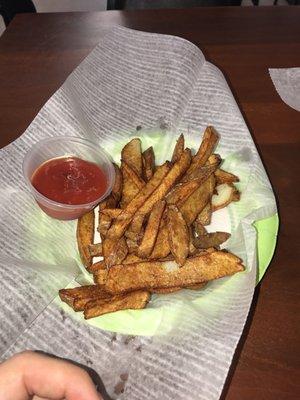 Hand cut fries