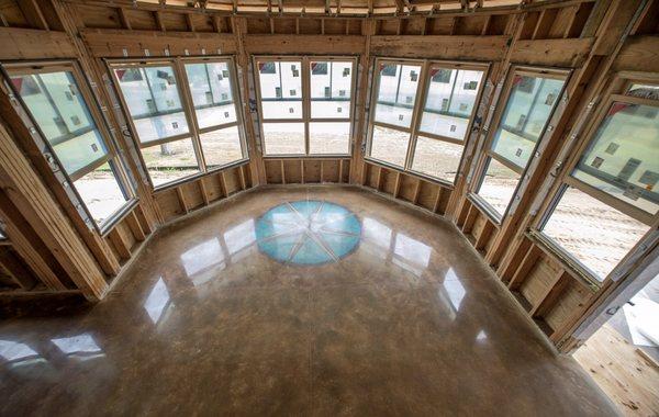 We love custom homes! Polished concrete is so beautiful.