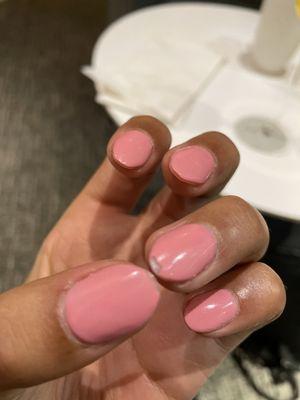 Chipped nails within hours of service!