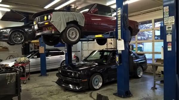 very clean e30's.  We take great pride in keeping older cars driving like new, and love our customers who do their part in caring for them