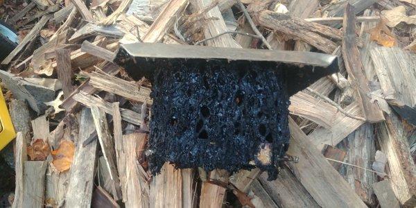 If your chimney cap looks like this ...STOP burning and call a Chimney sweep  This is chimney fire ready!