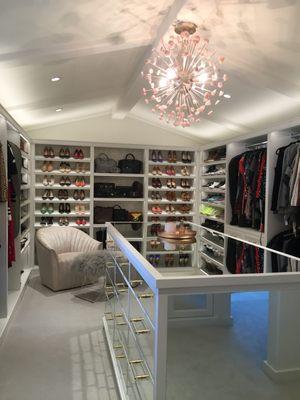 Custom Woman's Dressing Room, Wardrobe Room, Custom Closet - Beverly Hills