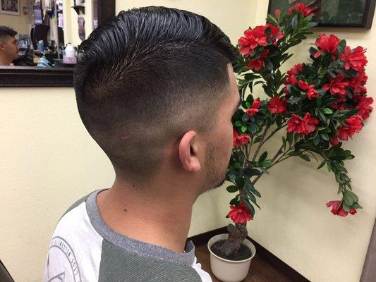 Awesome fade job! Friendly service!