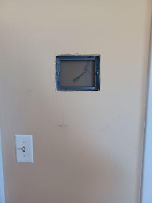 Intercom was removed from the wall