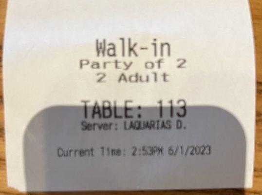 Waited from 2:53 until 3:20 for our server to appear