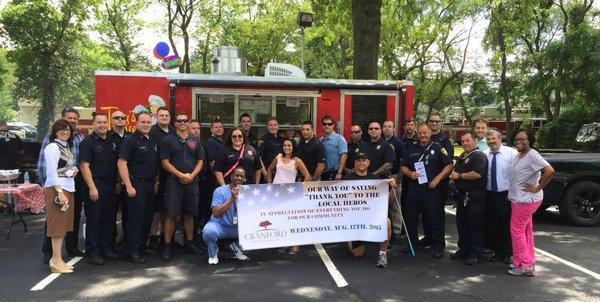 Thanking our local emergency crew for everything they do for our community