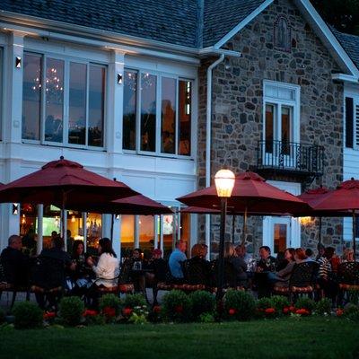 Patio dining in the evening