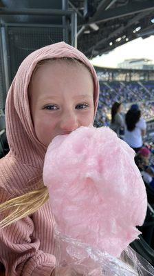 This sort of says it all! Lol.  Chilly but fun and the pink cotton candy made it worth it.