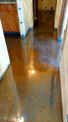 Metallic epoxy flooring