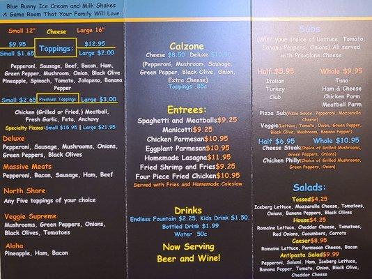 Menu 2 of 2