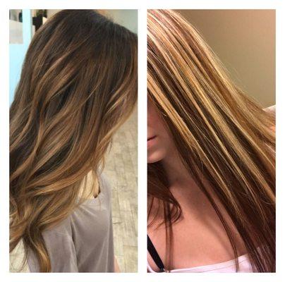 Left: what I wanted Right: what I got, bright blonde just about all the way up to my roots