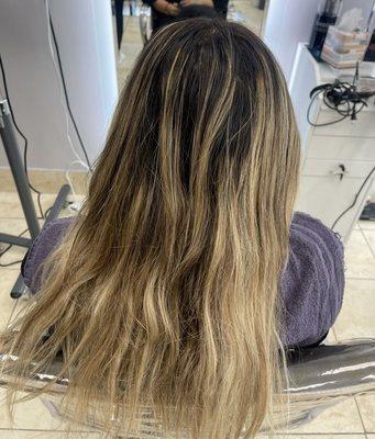 The "balayage" she did