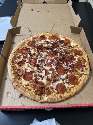 Bacon and Pepperoni Pizza