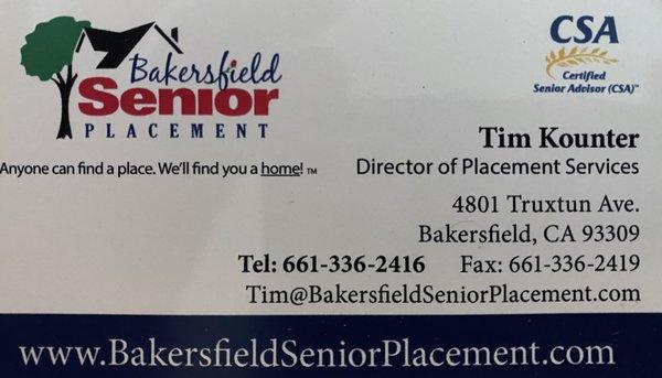 Bakersfield Senior Placement