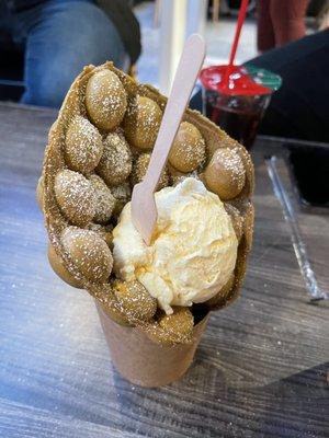 Waffle ice cream