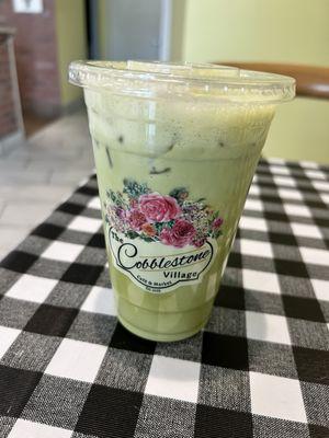 Iced matcha latte