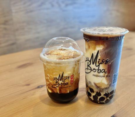 Brown Sugar Boba Creme Brulee Fresh Milk and Coconut Coffee Smoothie