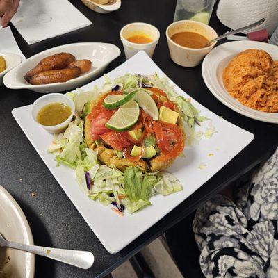 Mofongo with avocado