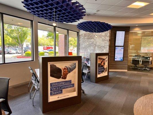 Lobby and desks of our Vaca-Commons Branch.