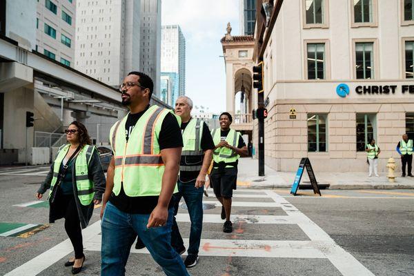 The parking team looking epic.