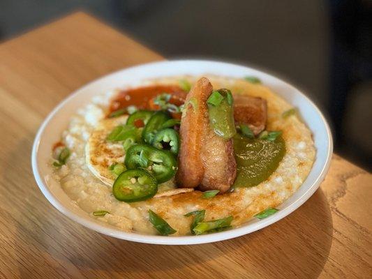 Pork Belly Parmesan Grits