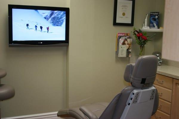 Entertainment in each treatment room