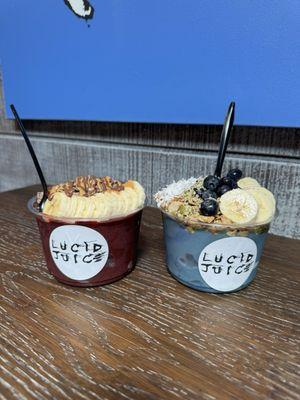 Blue Majik Bowl and PB Nutella Bowl