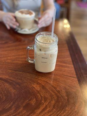 Iced chai latte on the rocks