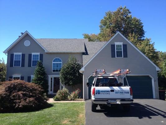 Removed existing Roofing System and installed New Owens-Corning Estate Gray Shingles 