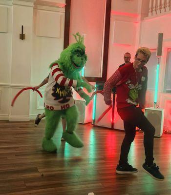 He even gets the Grinch dancing.